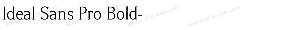 Ideal Sans Pro Bold字体转换